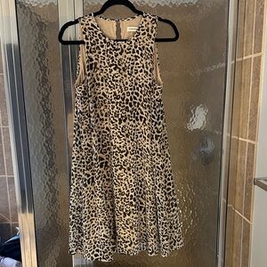 Calvin Klein Animal Print Sleeveless Dress